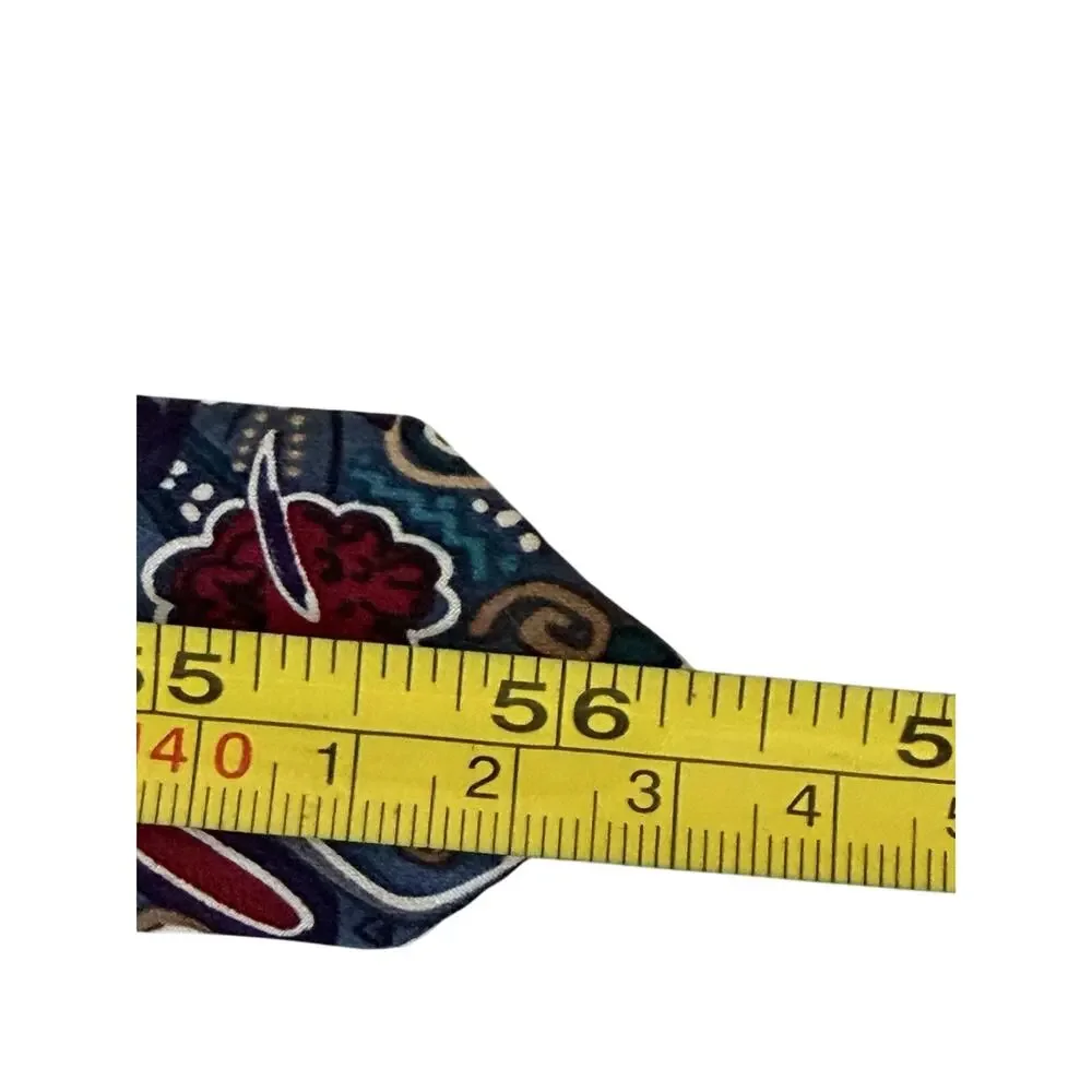 Via Veneto Hand Tailored Silk Tie 90s Abstract Vtg Geometric